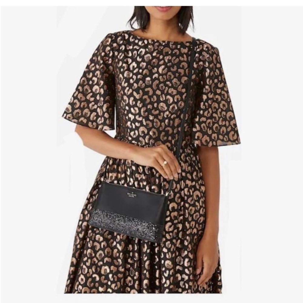 Kate Spade Flash Dipped Glitter Crossbody Bag Purse